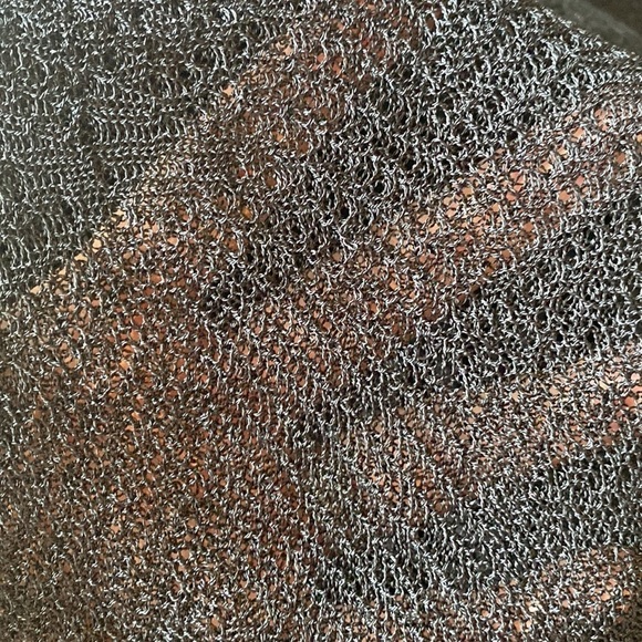 EILEEN FISHER Black Open Front Knitted Cardigan, Size MP - Picture 6 of 7